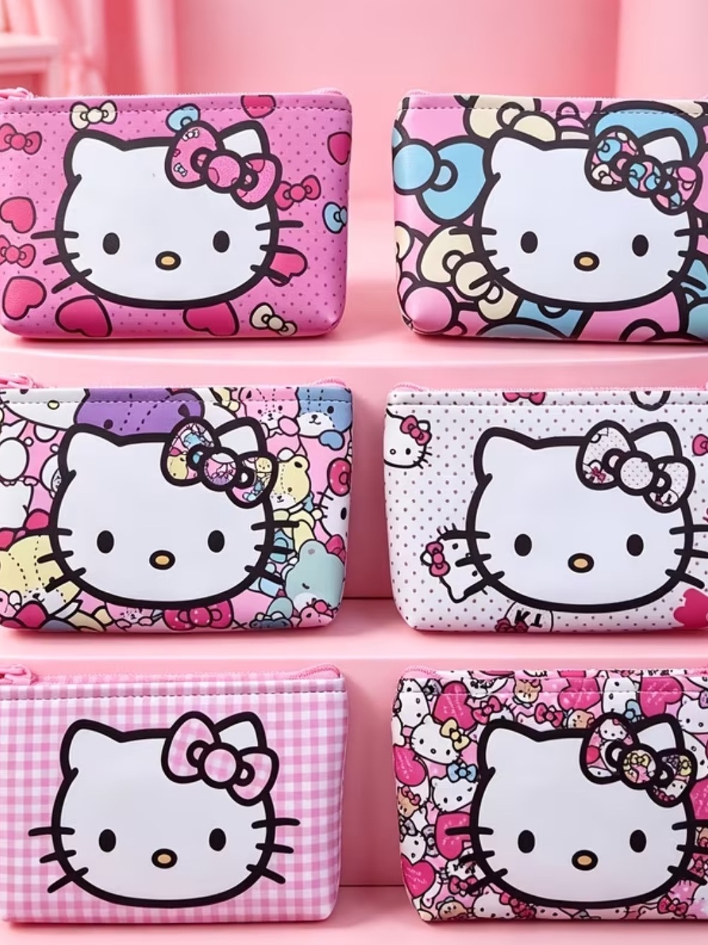 Hello Kitty Pink Kids Coin Purse Keyring